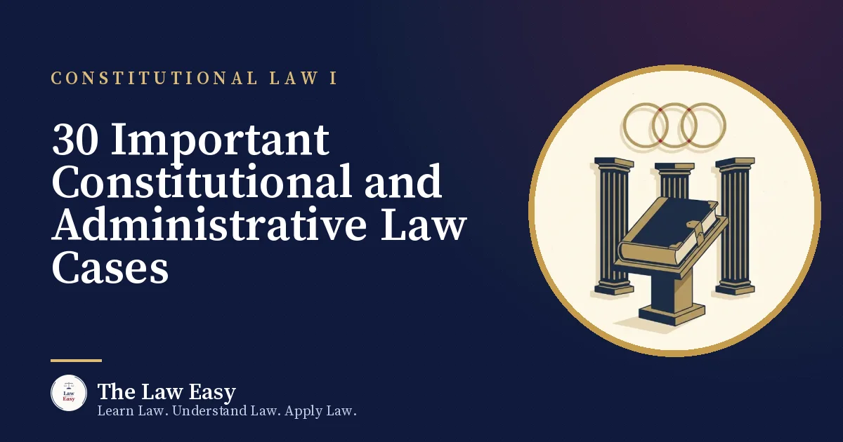 Cover: 30 Important Constitutional and Administrative Law Cases