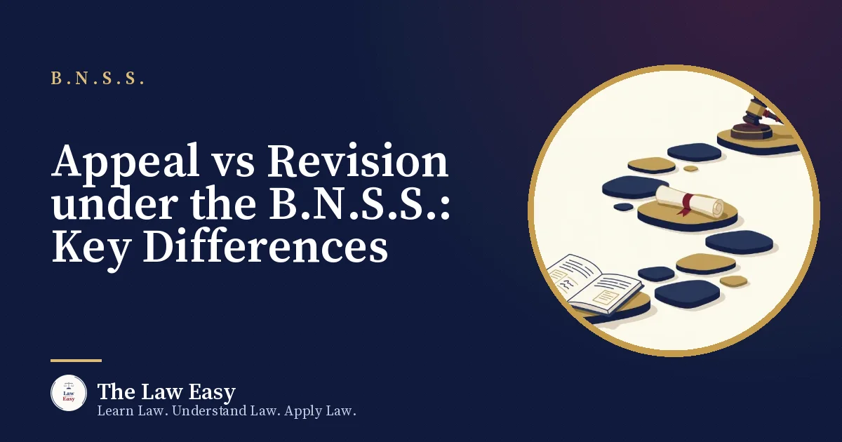 Cover: Appeal vs Revision under the B.N.S.S.: Key Differences
