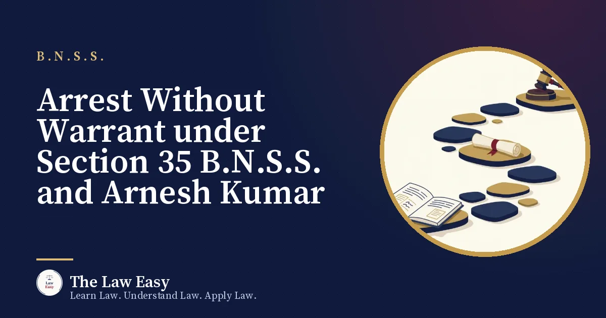 Cover: Arrest Without Warrant under Section 35 B.N.S.S. and Arnesh Kumar