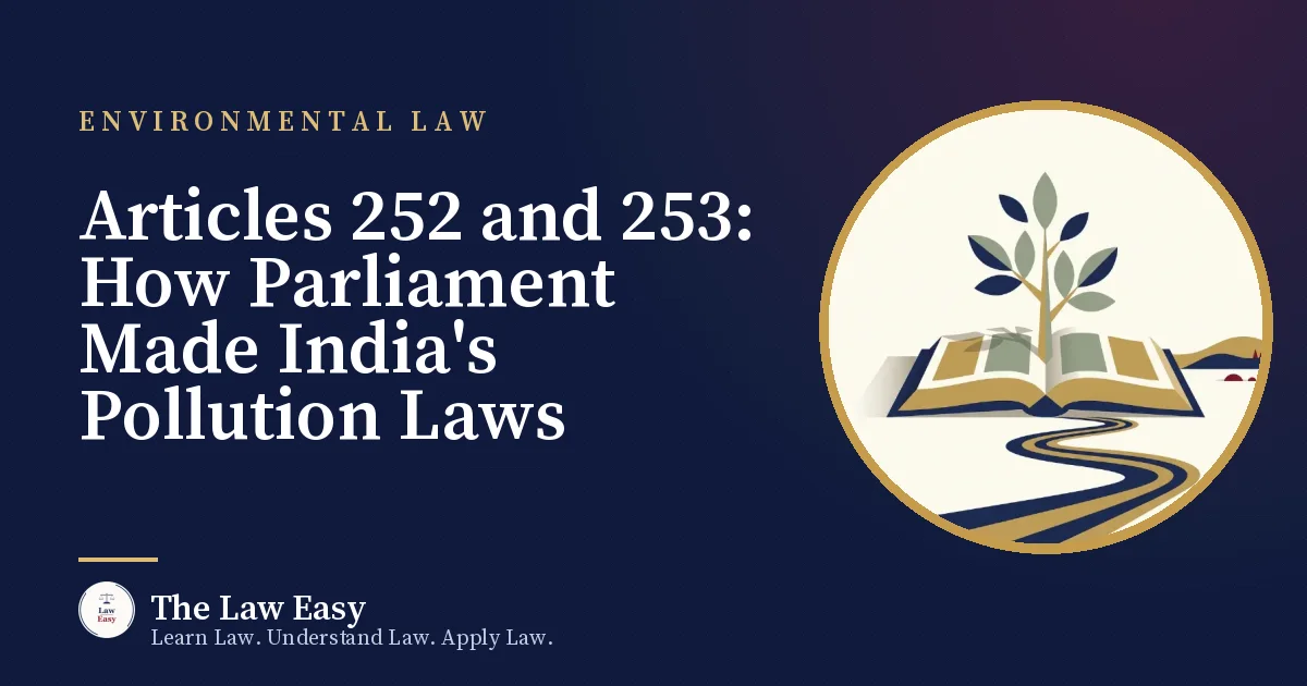 Cover: Articles 252 and 253: How Parliament Made India's Pollution Laws