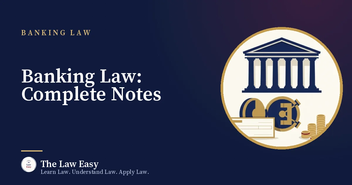 Cover: Banking Law: Complete Notes