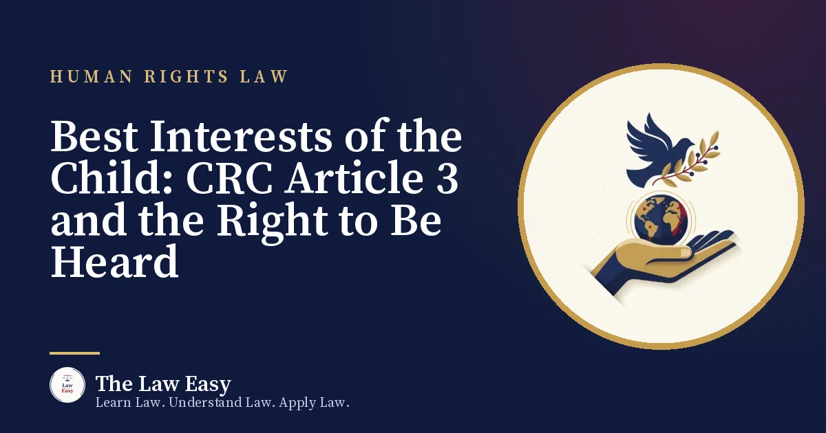 Cover: Best Interests of the Child: CRC Article 3 and the Right to Be Heard