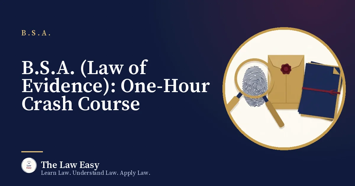 Cover: B.S.A. (Law of Evidence): One-Hour Crash Course