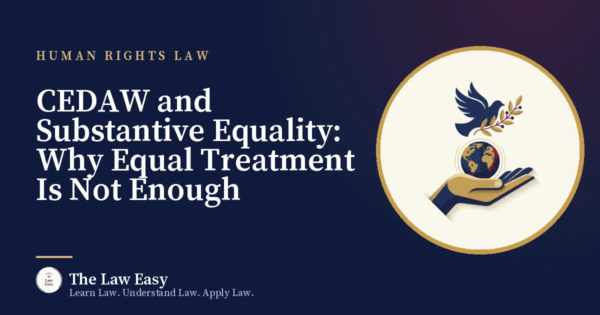 Cover: CEDAW and Substantive Equality: Why Equal Treatment Is Not Enough