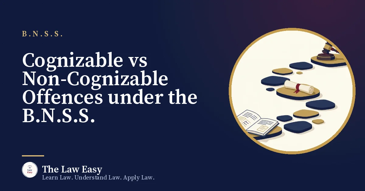 Cover: Cognizable vs Non-Cognizable Offences under the B.N.S.S.