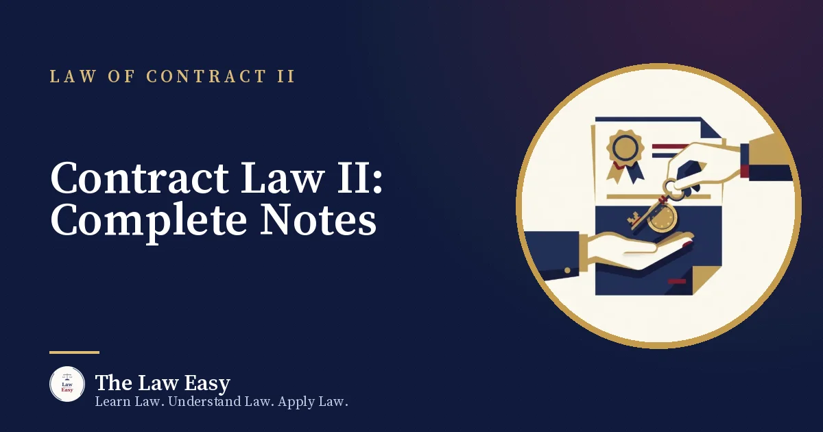 Cover: Contract Law II: Complete Notes