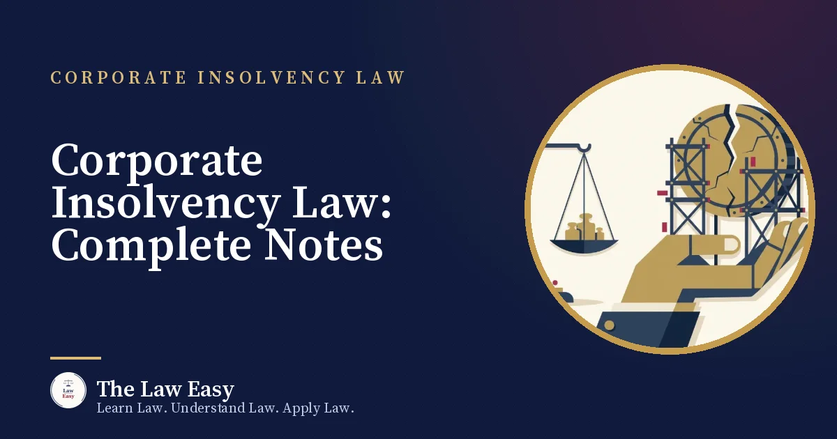 Cover: Corporate Insolvency Law: Complete Notes