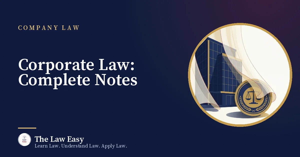 Cover: Corporate Law: Complete Notes
