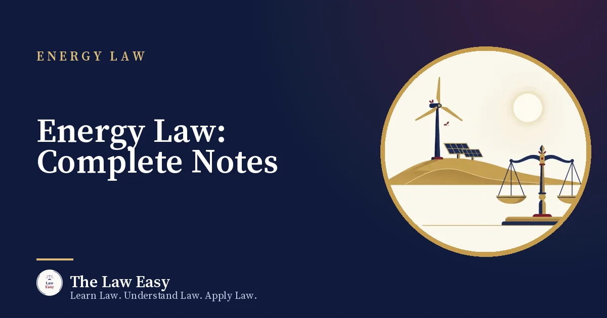 Cover: Energy Law: Complete Notes