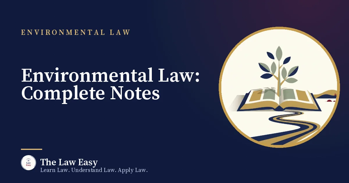 Cover: Environmental Law: Complete Notes