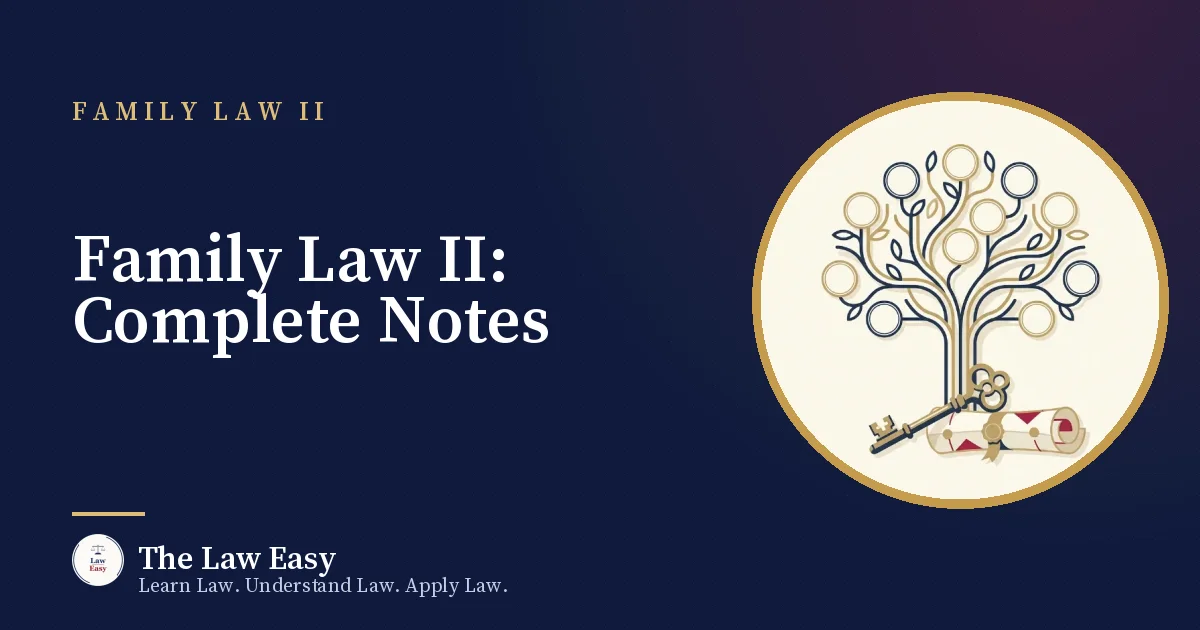 Cover: Family Law II: Complete Notes