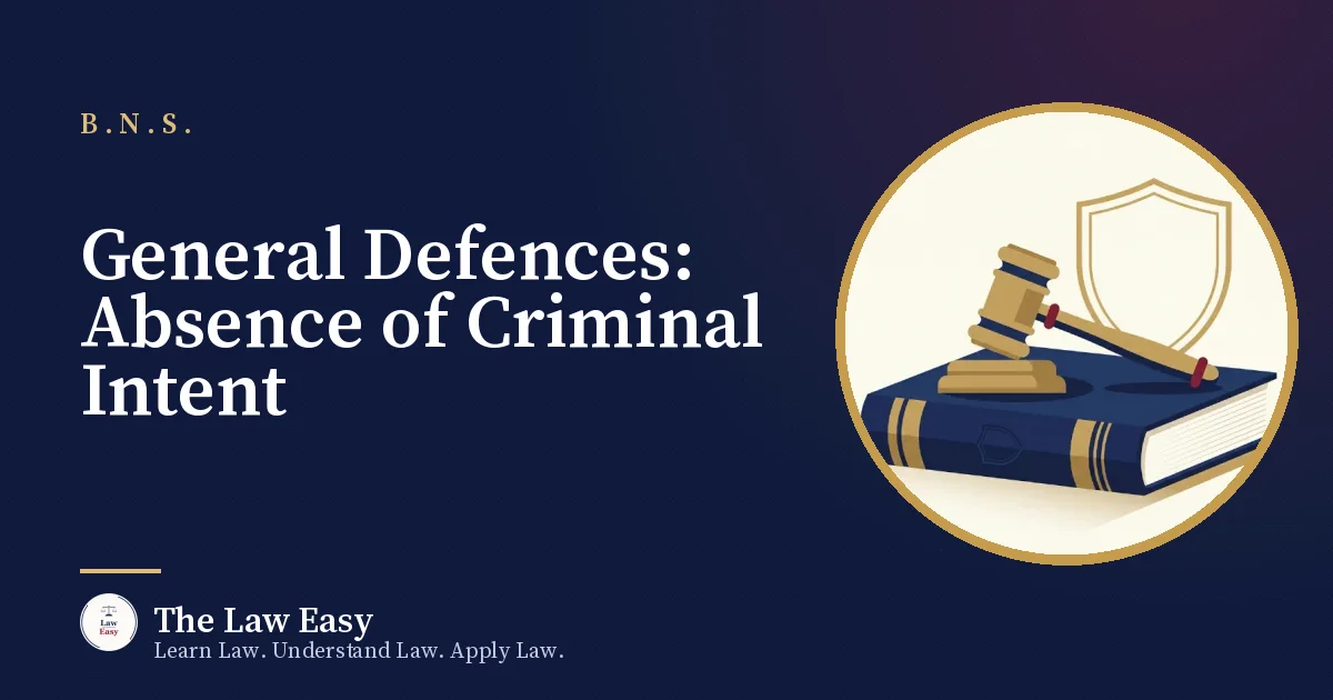 Cover: General Defences: Absence of Criminal Intent