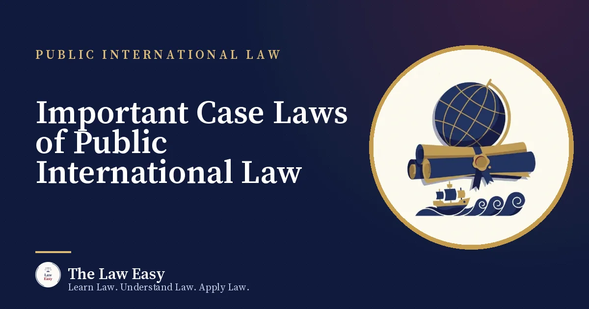 Cover: Important Case Laws of Public International Law