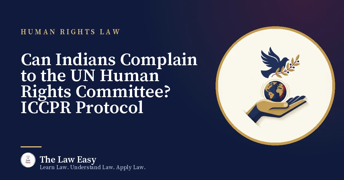 Cover: Can Indians Complain to the UN Human Rights Committee? ICCPR Protocol