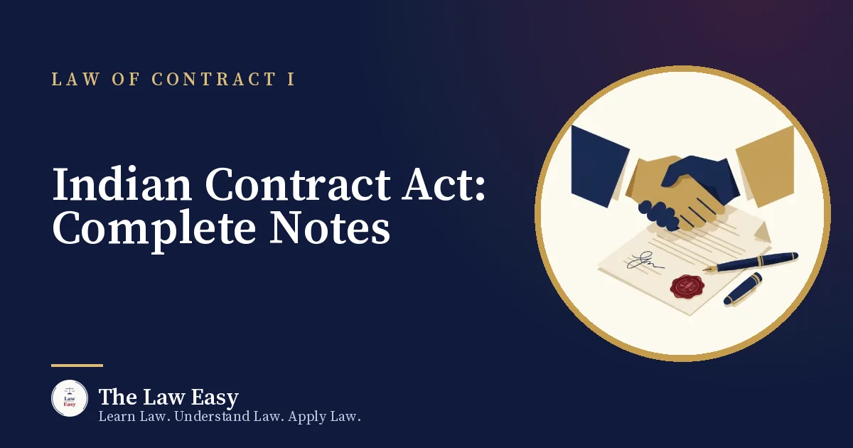 Cover: Indian Contract Act: Complete Notes