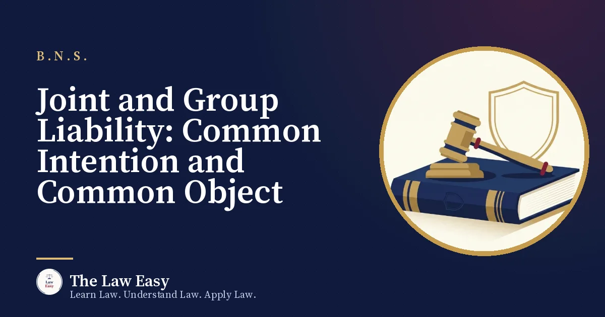 Cover: Joint and Group Liability: Common Intention and Common Object