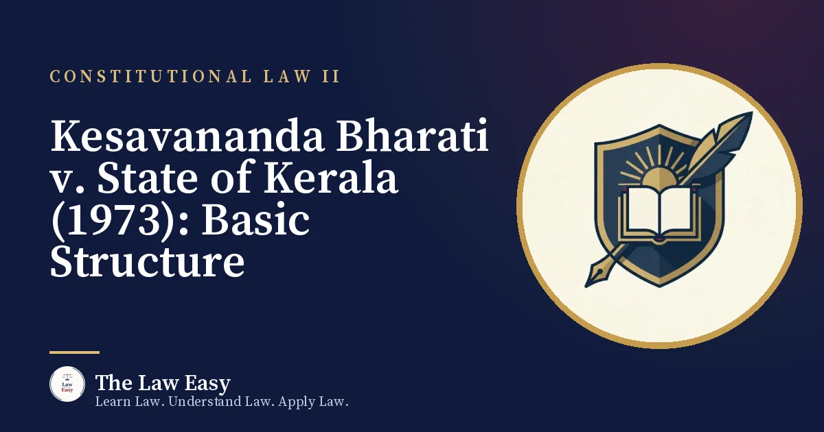 Cover: Kesavananda Bharati v. State of Kerala (1973): Basic Structure