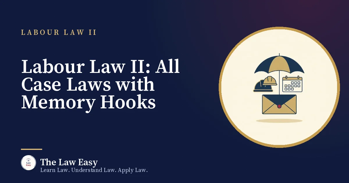 Cover: Labour Law II: All Case Laws with Memory Hooks