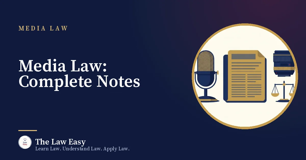 Cover: Media Law: Complete Notes