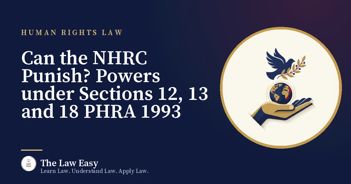 Cover: Can the NHRC Punish? Powers under Sections 12, 13 and 18 PHRA 1993