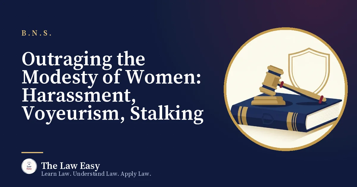 Cover: Outraging the Modesty of Women: Harassment, Voyeurism, Stalking