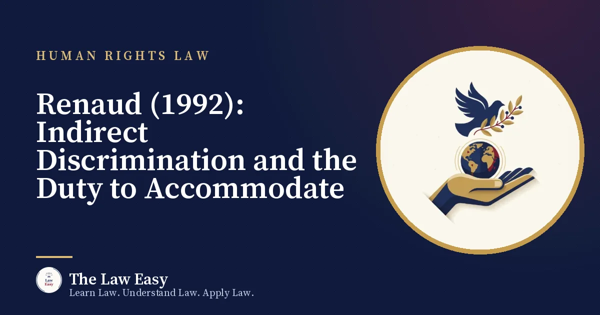 Cover: Renaud (1992): Indirect Discrimination and the Duty to Accommodate