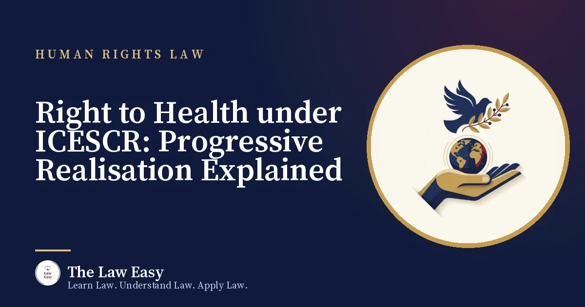 Cover: Right to Health under ICESCR: Progressive Realisation Explained