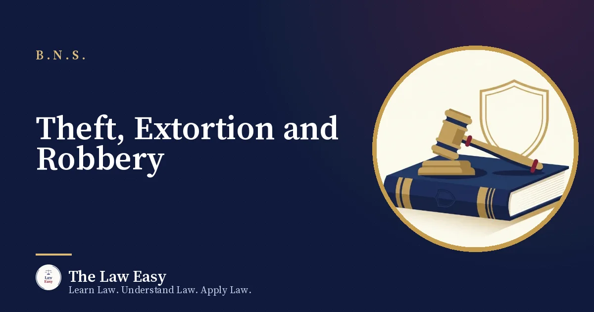 Cover: Theft, Extortion and Robbery