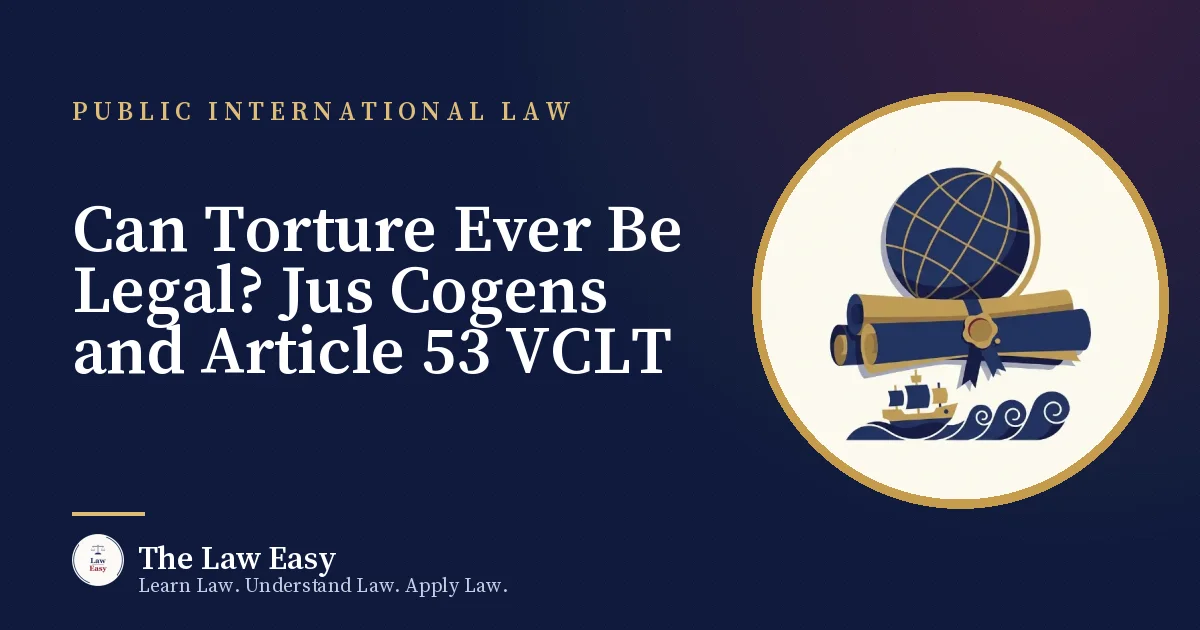 Cover: Can Torture Ever Be Legal? Jus Cogens and Article 53 VCLT