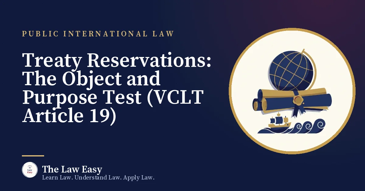 Cover: Treaty Reservations: The Object and Purpose Test (VCLT Article 19)