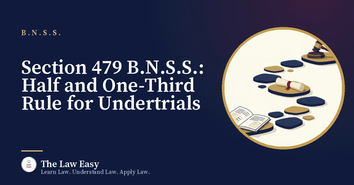 Cover: Section 479 B.N.S.S.: Half and One-Third Rule for Undertrials