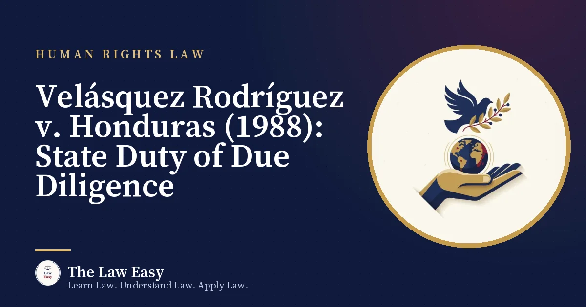 Cover: Velásquez Rodríguez v. Honduras (1988): State Duty of Due Diligence