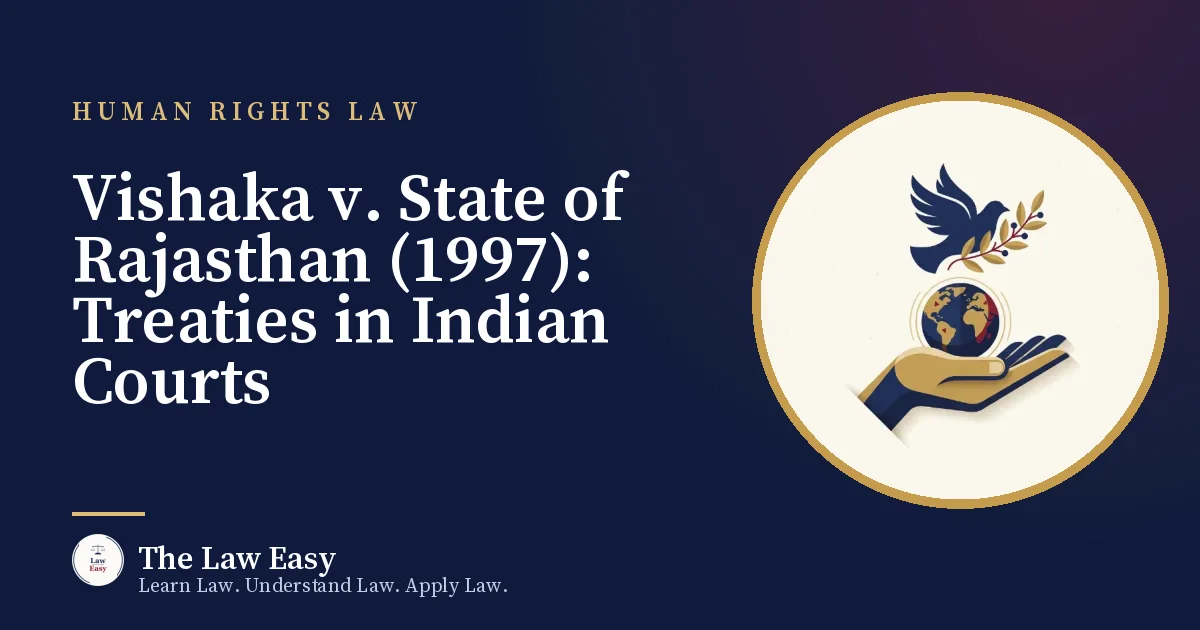 Cover: Vishaka v. State of Rajasthan (1997): Treaties in Indian Courts
