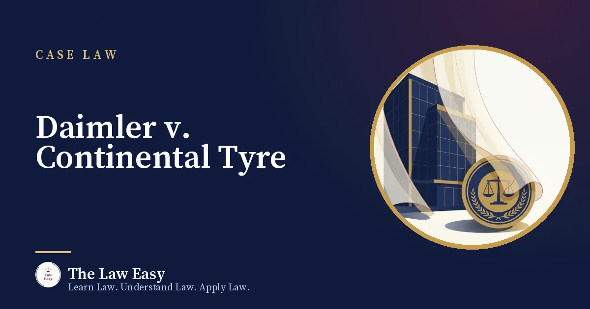 Cover: Daimler v. Continental Tyre
