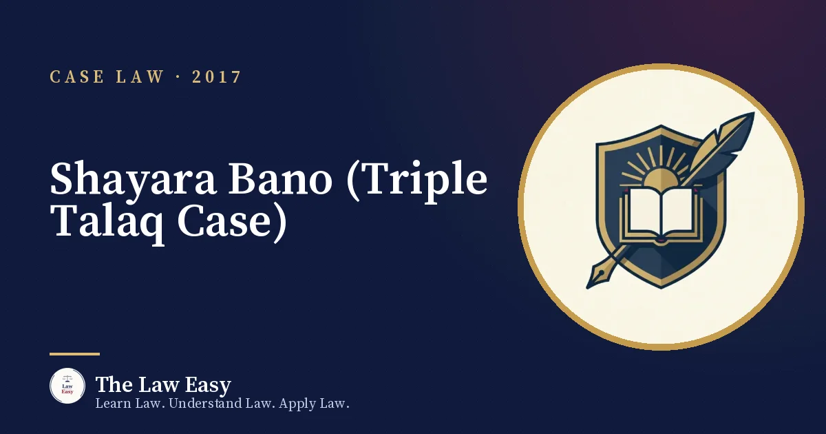 Cover: Shayara Bano (Triple Talaq Case)